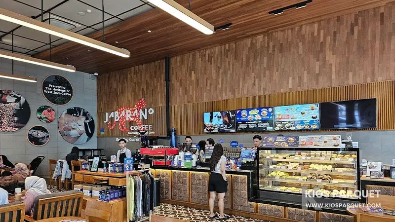 kiosparquet dekorasi dinding parket jati